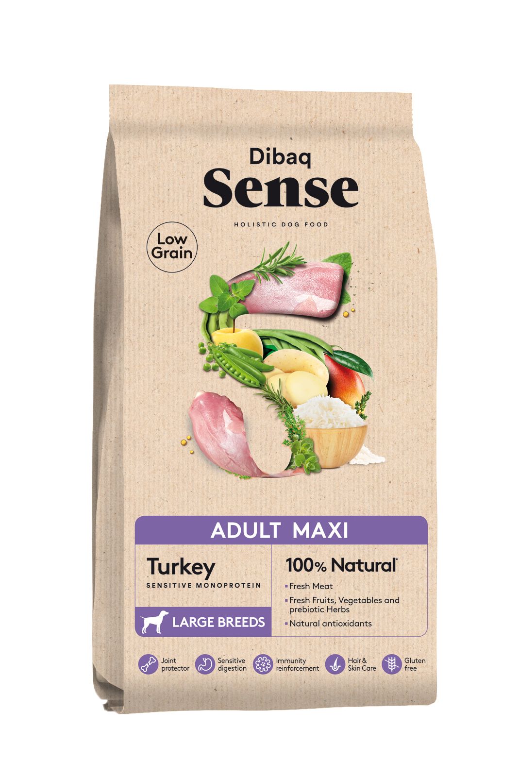 Dibaq Sense Low Grain ADULT MAXI (TURKEY) 12kg 
